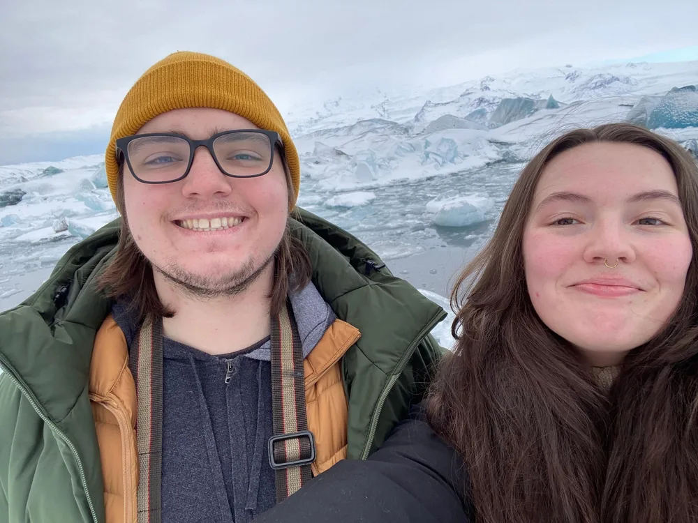Kevin and Kendall together during their Iceland trip