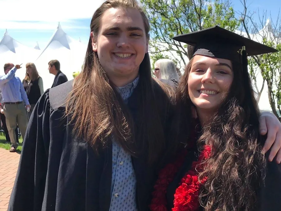 Kevin and Kendall together at Kendall's graduation